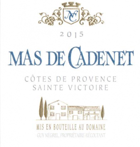 étiquette Mas de Cadenet Rosé 2015